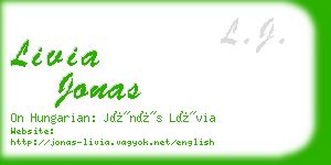 livia jonas business card
