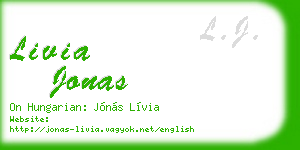 livia jonas business card